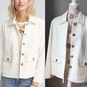 Chico’s Knit Shacket Long Sleeve Ecru Jacket